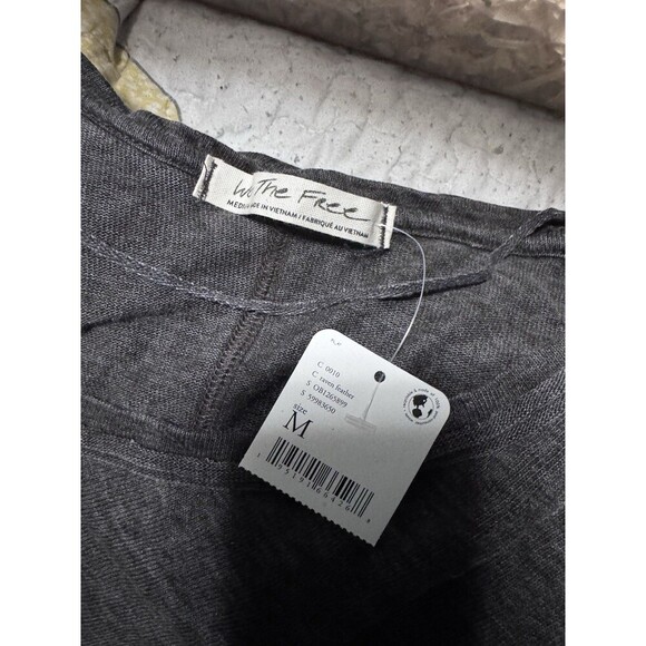 NEW Free People Women’s M Black Sammie V-Neck Short Sleeve Tunic Top HOBO NWT - Picture 5 of 8